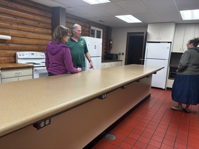 Lodge kitchen with 18-foot island