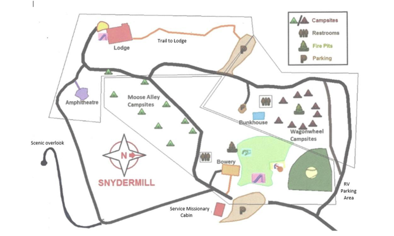 Map of Snydermill camp layout